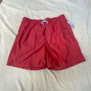 NWT Croft an Brown Men's Red Swim Shorts